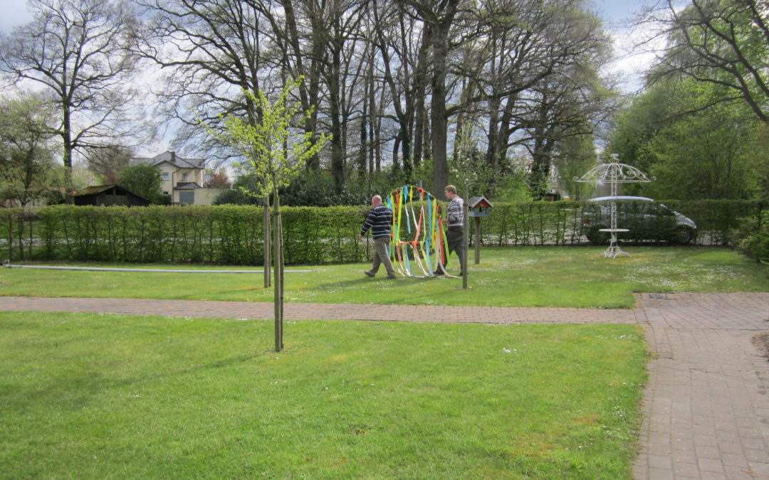 Maibaum-Pflanzen im Pflegeheim Nortrup